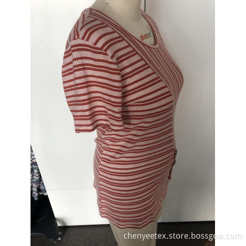 Twill stitching a short-sleeved dress